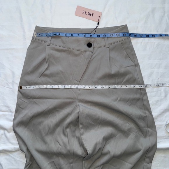 Micas Gray Wide Leg Dress Pants High Waist Career Casual Trousers Size M - Picture 10 of 16